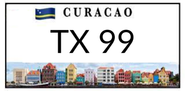 curacao taxi plate